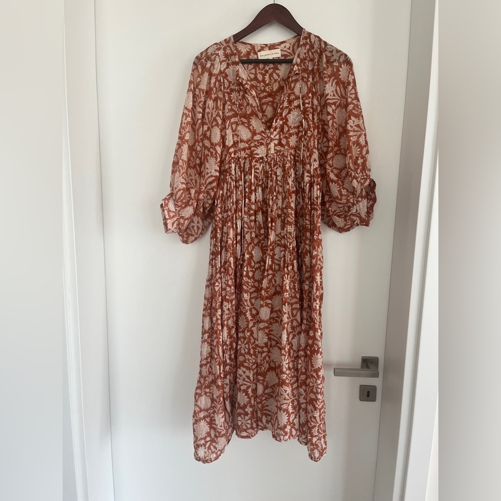 Daughters of India Kyra Midi Dress in Caramel
